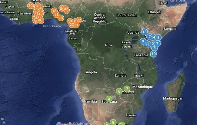 The African Artifact Map at Boston University